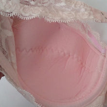 Load image into Gallery viewer, GYCL Ultrathin Underwire Push Up 3/4 Lace Bra, Soft Pink, size Large 38B