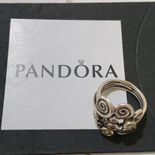 Load image into Gallery viewer, Pandora Autumn Winds Ring w/ CZs, size 6.5
