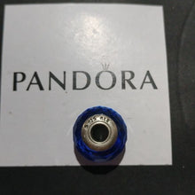 Load image into Gallery viewer, Pandora Sterling Silver Blue Fascinating Faceted Murano Glass Bead - 791067