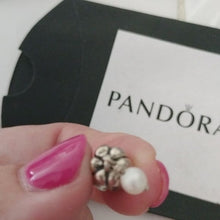 Load image into Gallery viewer, Pandora Hanging Pearl Charm SS + Lavender CZ 790208LCZ ALE 925