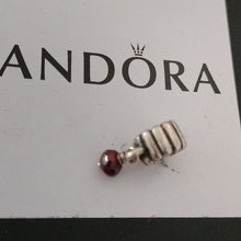 Load image into Gallery viewer, Pandora Retired Sterling Silver Garnet January Birthstone Dangle - 790166GR