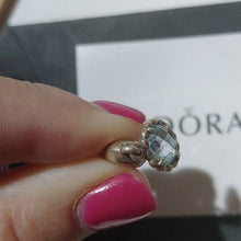 Load image into Gallery viewer, Pandora Retired Sterling Silver Cool Breeze Dangle Bead with Blue Topaz - 791021