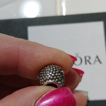 Load image into Gallery viewer, Pandora Sterling Silver Wise Owl Animal Bead w/ Emerald Green Zirconia 791211czn