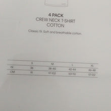 Load image into Gallery viewer, Calvin Klein 100% Cotton Crew Neck T-shirt, Medium, 4 pack