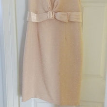 Load image into Gallery viewer, Plaza South Collection Belted Dress in Pale Gold, Size 14