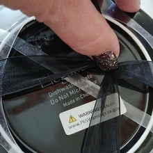 Load image into Gallery viewer, Halloween Elegance Black + Gold Whimsical Skeletons Posing Coffee Tea Cups + Saucers, Set2