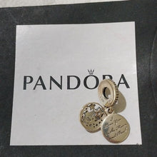 Load image into Gallery viewer, Pandora Sterling Silver Vintage Night Sky Moon Stars Dangle Charm 791993cz