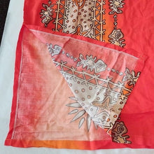 Load image into Gallery viewer, Orange Printed Scoop Neck Long Shift Dress