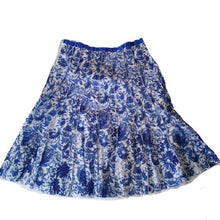 Load image into Gallery viewer, Roz + Ali Full Skirt, Blue + White, Size 10