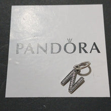Load image into Gallery viewer, Pandora Sterling Silver Alphabet Letter N Dangle w/ Clear Zirconia - 791326cz