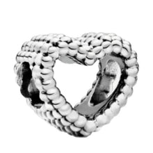 Load image into Gallery viewer, Pandora Sterling Silver Beaded Open Heart Charm 797516