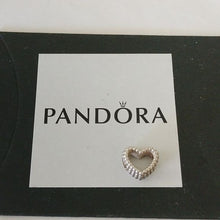 Load image into Gallery viewer, Pandora Sterling Silver Beaded Open Heart Charm 797516
