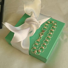 Load image into Gallery viewer, Vintage Italian Sterling Silver Link + Bead Bracelet, 7"