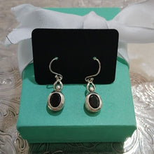 Load image into Gallery viewer, Sterling Silver+ Garnet Dangle Earrings
