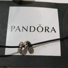 Load image into Gallery viewer, Pandora Retired Sterling Silver Heart Row Spacers, Set of 2 790204