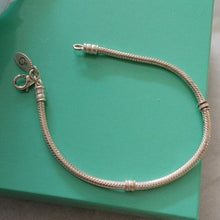 Load image into Gallery viewer, Pandora Serpentine Snake Chain Bracelet w/ Lobster Clasp 7.5&quot;
