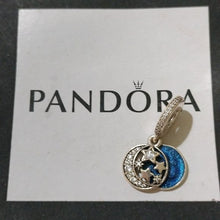 Load image into Gallery viewer, Pandora Sterling Silver Vintage Night Sky Moon Stars Dangle Charm 791993cz