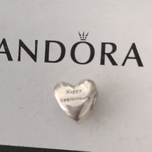 Load image into Gallery viewer, Pandora Sterling Silver Happy Anniversary Charm with 14K Gold Heart - 791290