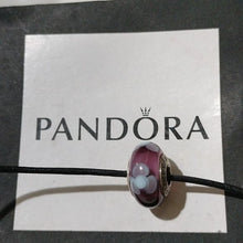 Load image into Gallery viewer, Pandora Sterling Silver Purple + Blue Flowers For You