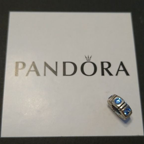 Pandora Blue Trinity Spacer, 799368czb Sterling Silver ALE 925