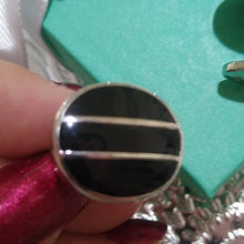Load image into Gallery viewer, Donald Trump Signature Collection Cufflinks, Oval with Divided Onyx Centers