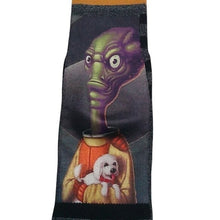 Load image into Gallery viewer, 2 Pair Adult Size 8-13 Socks Alien Animal Mugshots, size 8-13