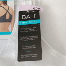 Load image into Gallery viewer, Bali Breathe Lace Underwire Bra, 2-Ply Modal Bra, Convertible, White Lace, 42D