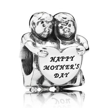 Load image into Gallery viewer, Pandora Sterling Silver From Us Mother's Day Family Charm 791517