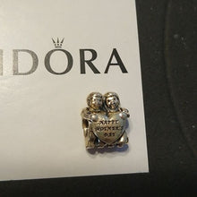 Load image into Gallery viewer, Pandora Sterling Silver From Us Mother's Day Family Charm 791517