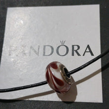Load image into Gallery viewer, Pandora Retired Brown Swirl Murano Glass Bead - 790671