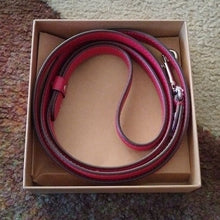 Load image into Gallery viewer, Coach F26178 Small Leather Dog Pet Leash, SV/Red