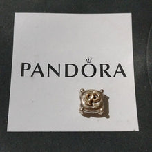 Load image into Gallery viewer, Pandora Sterling Silver and 14K Gold Romantic Union Wedding Pillow Bead -790549D