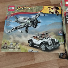 Load image into Gallery viewer, Lego Indiana Jones 77012 Fighter Plane Chase + 77013 Escape From the Lost Tomb Building Sets