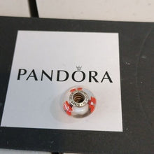 Load image into Gallery viewer, Pandora Red + White Flowers Murano Sterling Silver Charm 791636