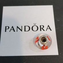 Load image into Gallery viewer, Pandora Red + White Flowers Murano Sterling Silver Charm 791636