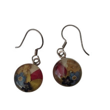 Load image into Gallery viewer, Alpaca Silver Tone Mexico Resin Inlay Flower Petals