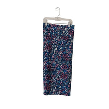 Load image into Gallery viewer, LuLaRoe Cassie Blue and Pink Floral Skirt, Size XL