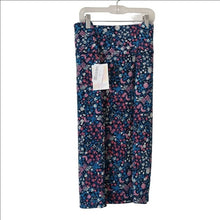 Load image into Gallery viewer, LuLaRoe Cassie Blue and Pink Floral Skirt, Size XL