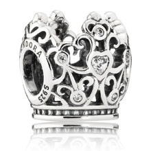 Load image into Gallery viewer, Pandora Retired Sterling Silver Disney Princess Crown Charm - 791580CZ