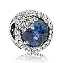 Load image into Gallery viewer, Pandora Sterling Silver Dazzling Snowflake Charm w Blue Crystal - 796358ntb