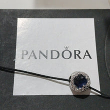 Load image into Gallery viewer, Pandora Sterling Silver Dazzling Snowflake Charm w Blue Crystal - 796358ntb