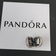 Load image into Gallery viewer, Pandora Retired Sterling Silver Cosmic Stars Clip with Blue Zirconia - 791286NSB