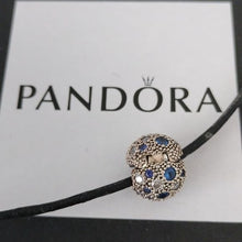Load image into Gallery viewer, Pandora Retired Sterling Silver Cosmic Stars Clip with Blue Zirconia - 791286NSB