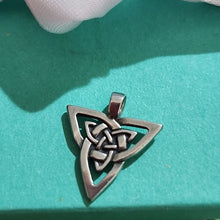 Load image into Gallery viewer, Silver Celtic Trinity Triquetra Knot Pendant