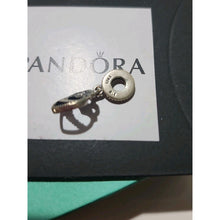 Load image into Gallery viewer, Pandora Sterling Silver Princess Crown Heart Dangle Charm w/ CZ 791962CZ