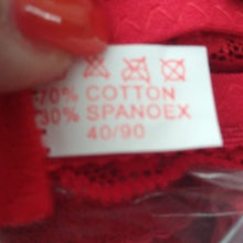 Load image into Gallery viewer, GYCL Classic Ultrathin Underwire Push Up 3/4 Lace Bra, Red, Size XL 40B