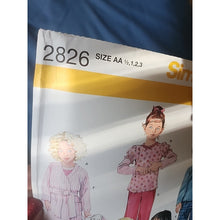 Load image into Gallery viewer, Simplicity 2826 Size AA Toddlers' and Child's Pajamas & Robe Pattern Uncut