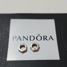 Load image into Gallery viewer, Pandora Sterling Silver Hexagon Bead Spacer Charms, Set Of 2 790154