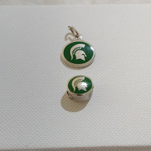 Load image into Gallery viewer, Sterling Silver MSU Michigan State Spartans Charm & Pendant Set
