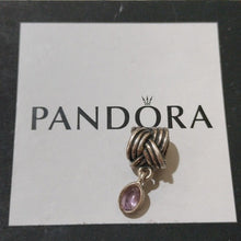 Load image into Gallery viewer, Pandora Tied Together with Pink Amethyst Charm 790476PAM